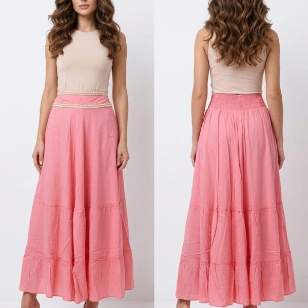 Flamingo Tiered Maxi Skirt