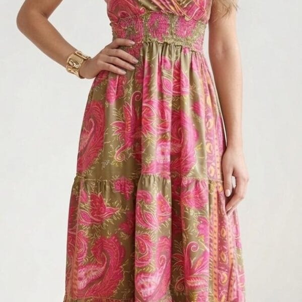 Garden of Eden Halter Midi Dress