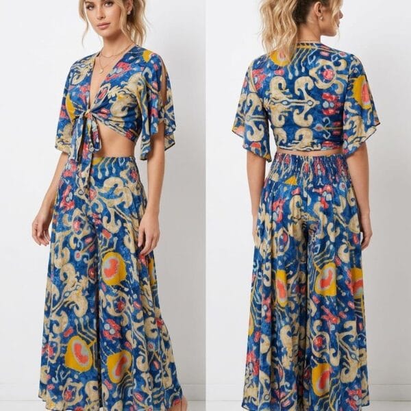 Sapphire Baroque Two-Piece Set