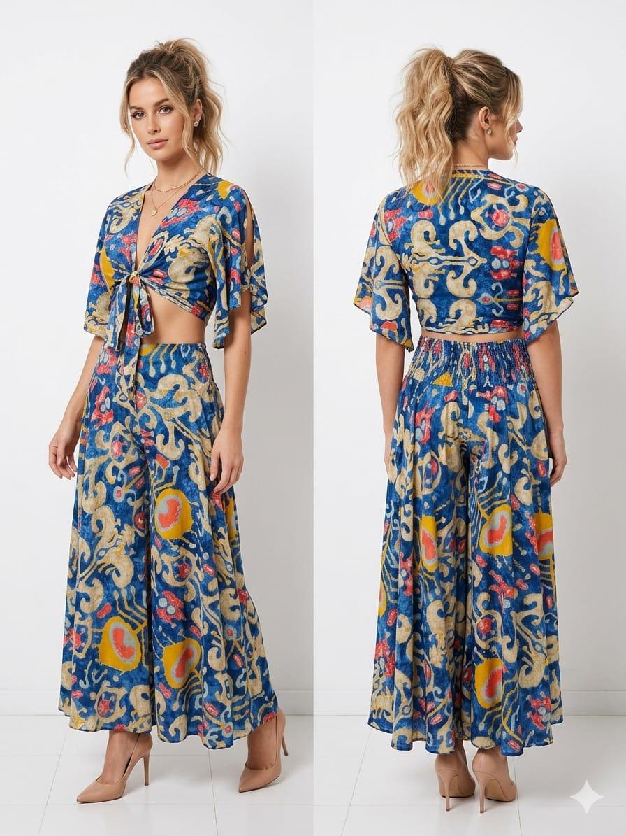 Sapphire Baroque Two-Piece Set