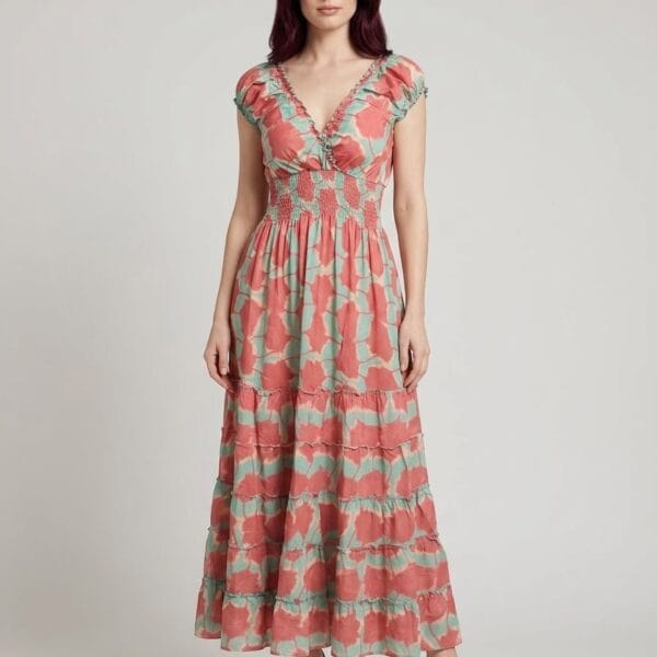Moss Creek Ruffle Sleeve Maxi Dress