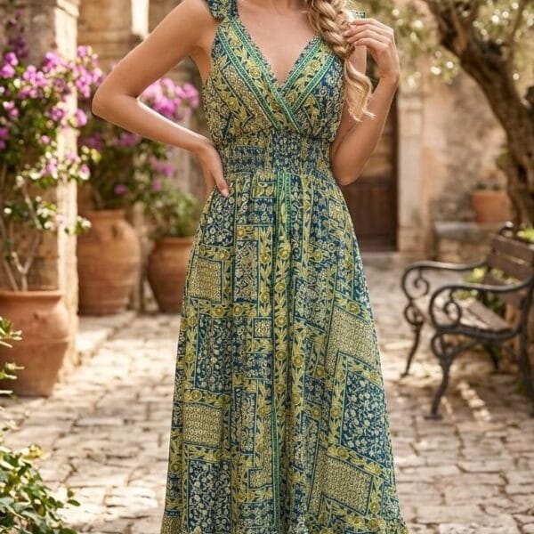 Orchid Mist Boho Tiered Maxi Dress