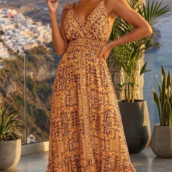 Scarlet Rose Boho Tiered Maxi Dress