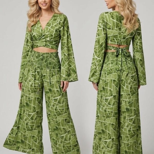 Willow Creek Wrap Top & Wide Leg Pants Set