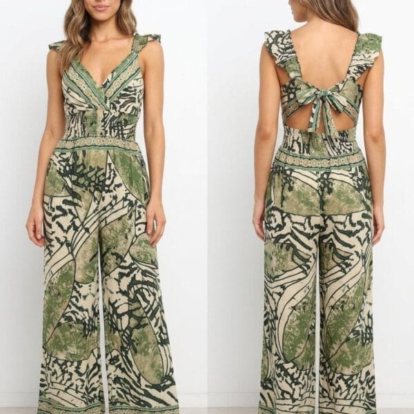 Corsica Bloom Ruffle Strap Jumpsuit