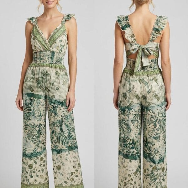 Kerala Jade Ruffle Strap Jumpsuit