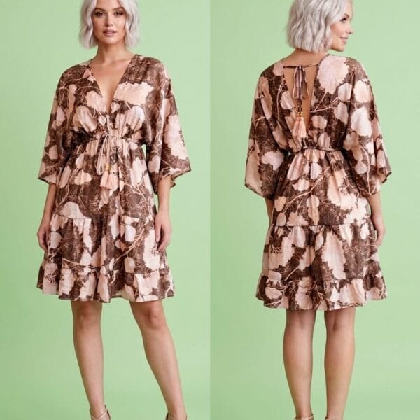 Cabo Sunset Kimono Mini Dress