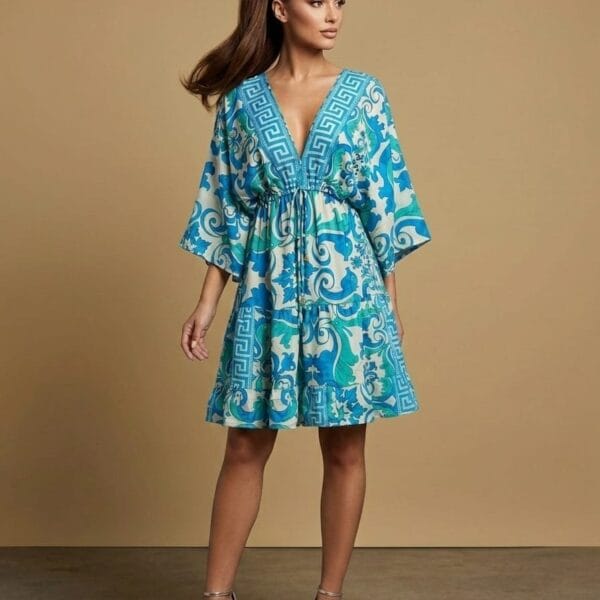 Bermuda Sand Kimono Mini Dress