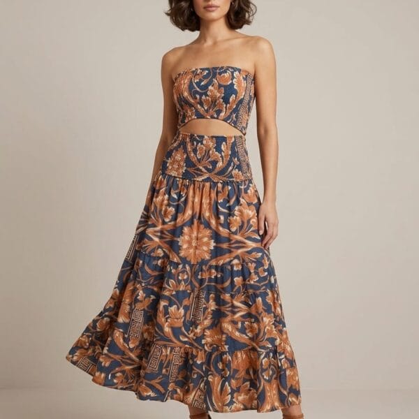 Sahara Sand Tube Top & Maxi Skirt Set