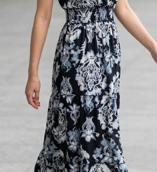 Cappadocia Dawn Halter Tiered Maxi Dress