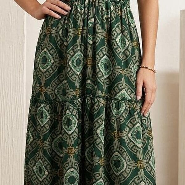 Playa Rosa Halter Tiered Maxi Dress