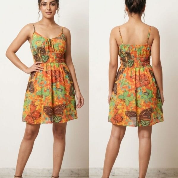 Jasmine Night Smocked Cami Mini Dress