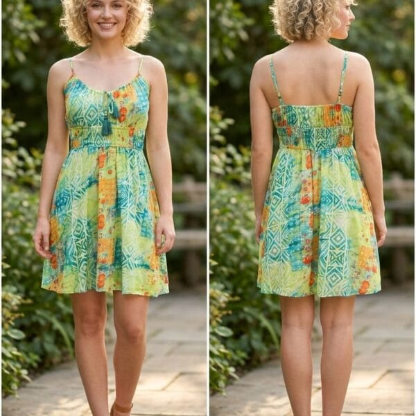 Gardenia Moon Smocked Cami Mini Dress