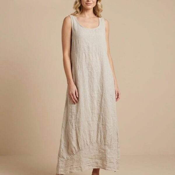 Alabaster Linen Relaxed Maxi Dress