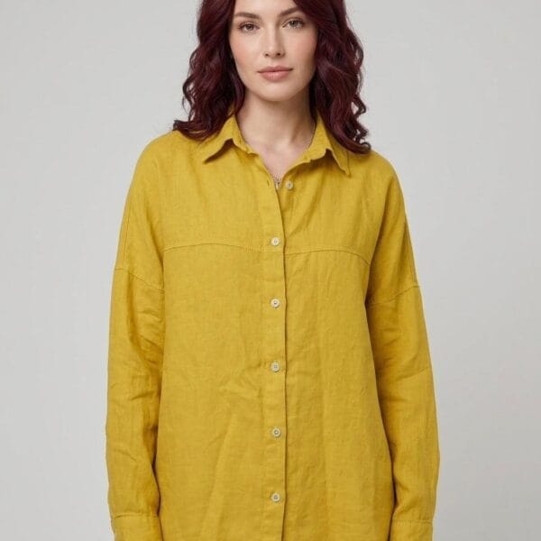 Golden Hour Linen Button-Up Shirt