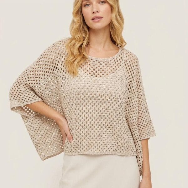 Amalfi Openwork Linen Pullover