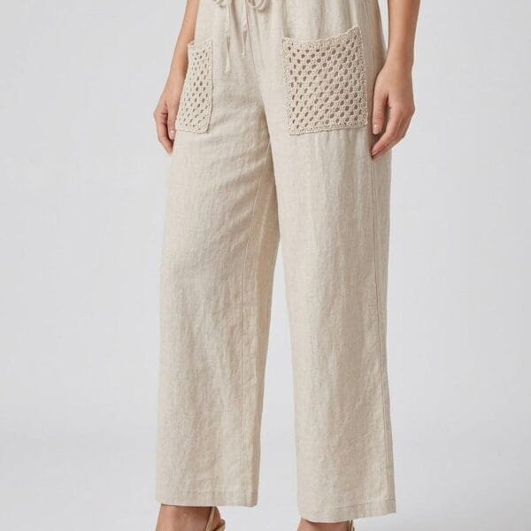 Amalfi Crochet Pocket Linen Trousers